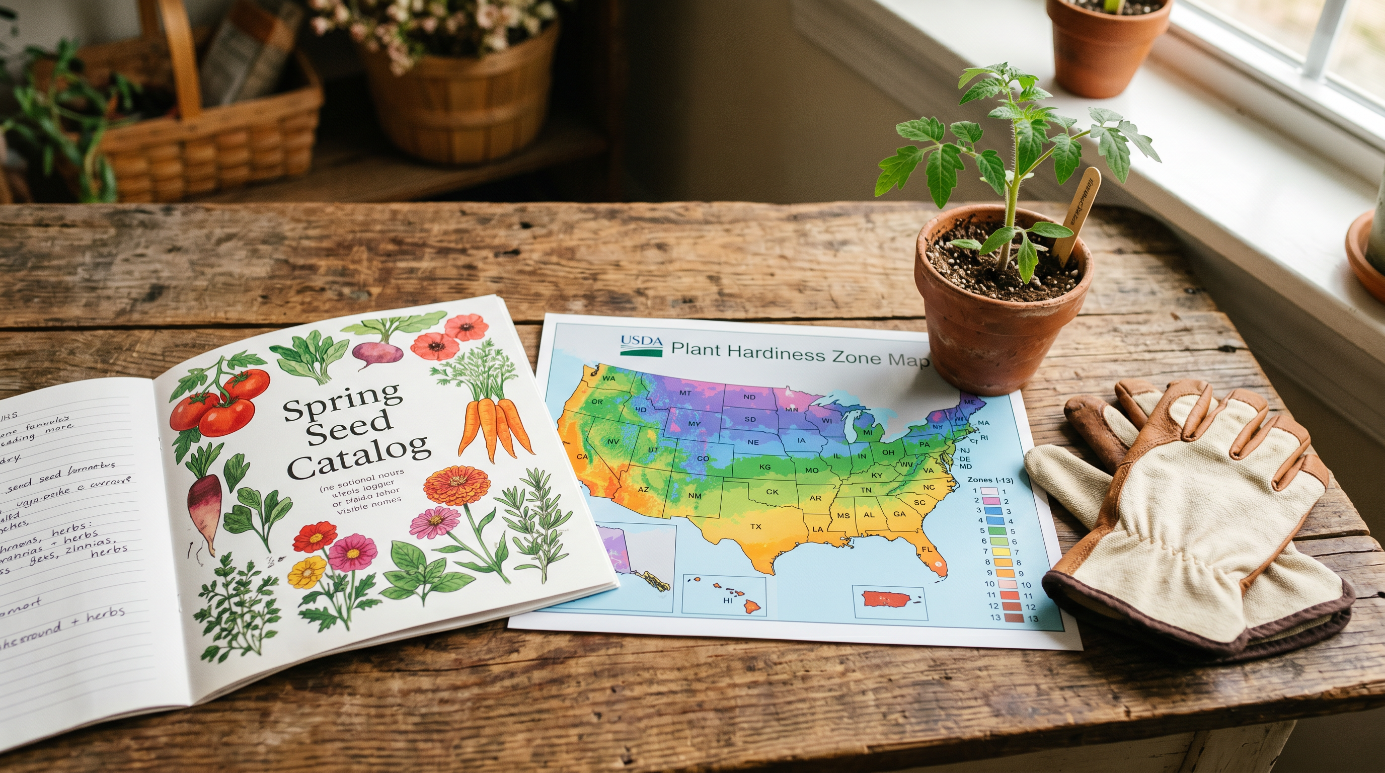 USDA hardiness zone map